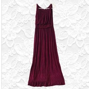 Maroon maxi dress
